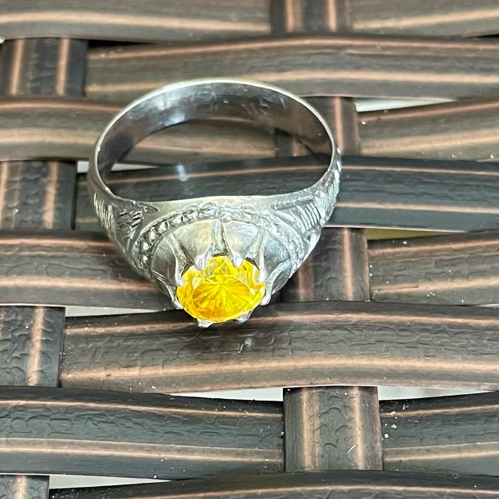 ARTISANAL CITRINE RING -Size 10 - Picture 10 of 10